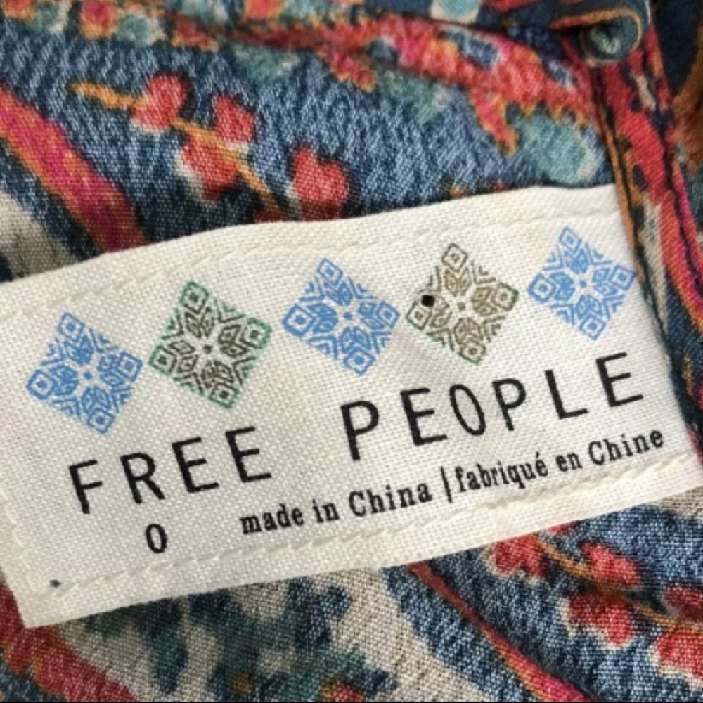 Free People Paisley Fit & Flare Mini Skater Dress - Picture 6 of 8